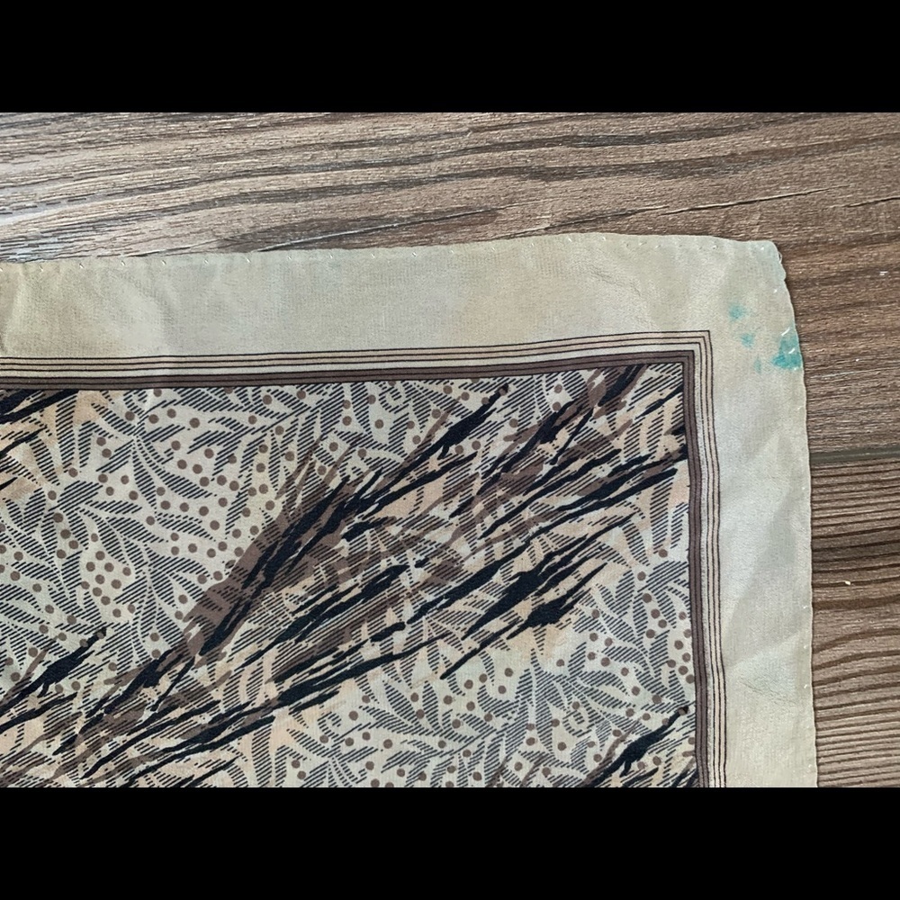 Silk Abstract Patterned Scarf - image 2